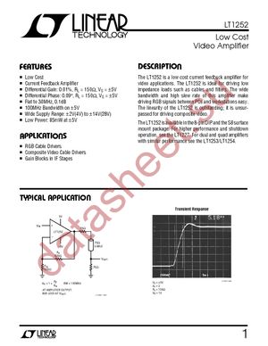 LT1252CS8 datasheet  